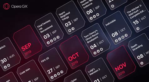 Opera Gx Release Calendar